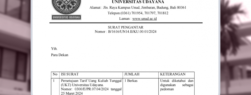 Persetujuan Tarif UKT Universitas Udayana